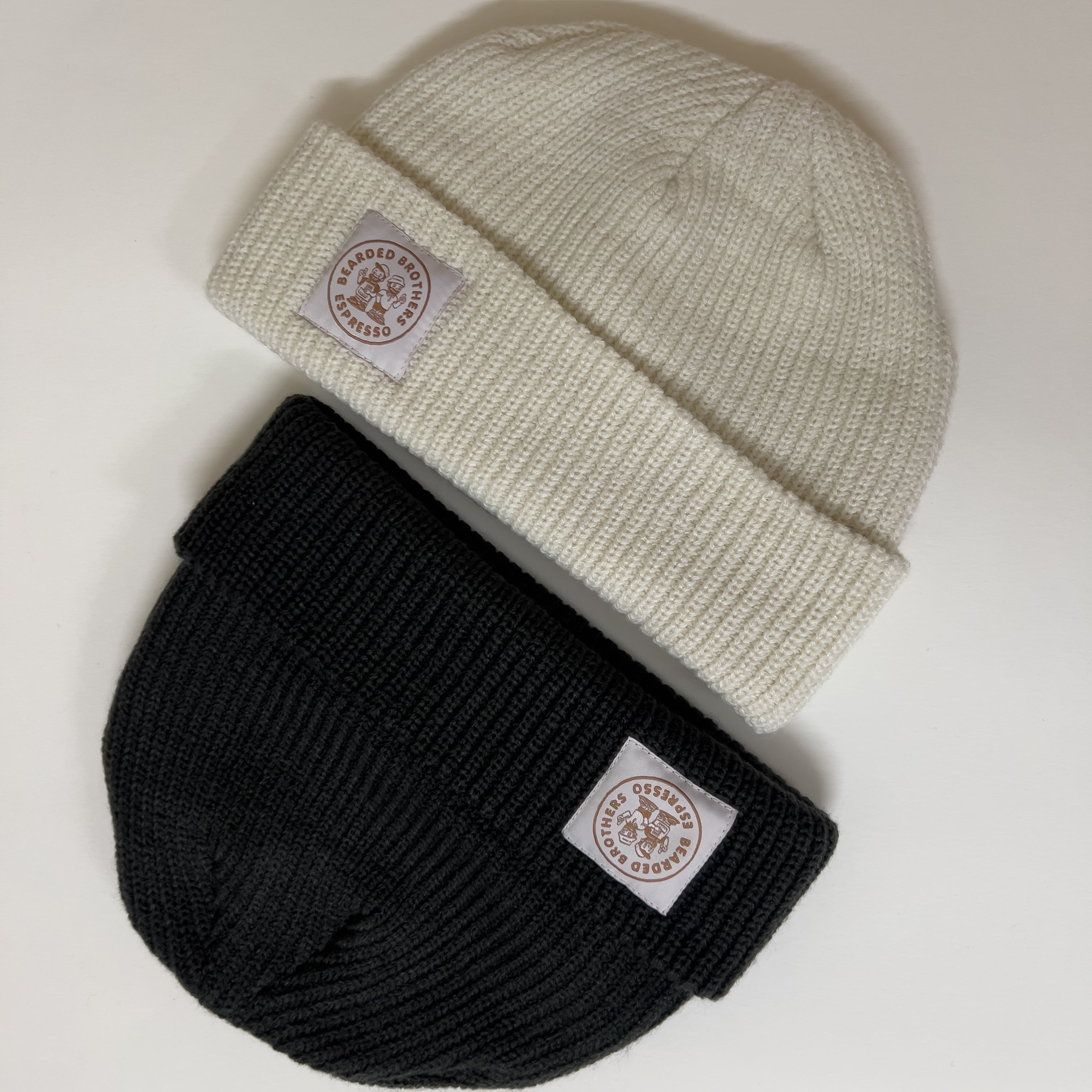 Bearded Brothers Ecru Knit Beanie